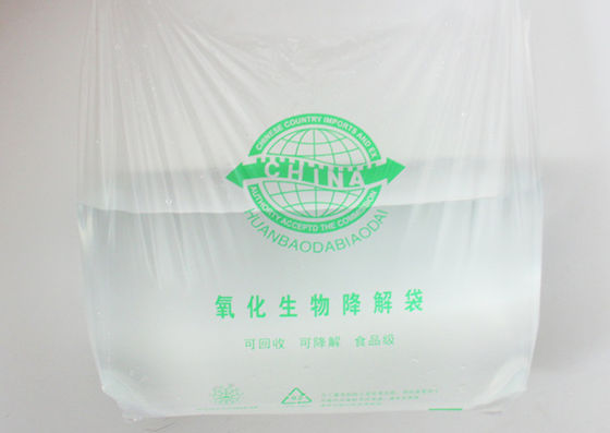 EN13432 Túi mua sắm áo phông nhựa dùng một lần có thể phân hủy sinh học 18x58cm