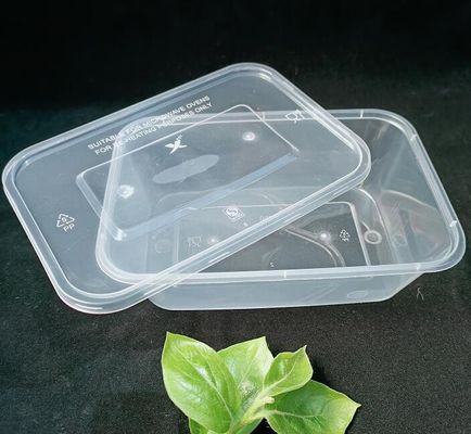 Hộp đựng thực phẩm bằng nhựa PP dùng một lần có thể sử dụng một lần màu đen 1000ml