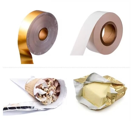 Chất lượng cao cấp thực phẩm giấy gói sô cô la vàng bạc giấy nhôm