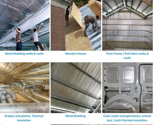 Một hoặc hai phản xạ vải dệt nhôm tấm nhôm hỗ trợ vải dệt cách nhiệt