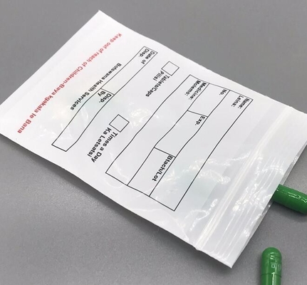 Bộ phim bao bì trong suốt có zip túi kép thân thiện với môi trường nhựa lỏng nguy cơ sinh học nguy cơ sinh học túi niêm phong bệnh lý PE y tế