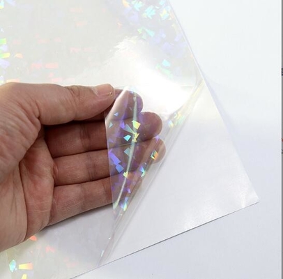 Kính đơn giản màu vỡ Laser Cold Lamination Film For Photo Album, hình trái tim Cold Lamination Film