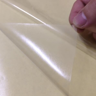 Chất dính dầu hai mặt chống nhiệt độ cao giấy đáy màu vàng PVC trong suốt phim dính hai mặt