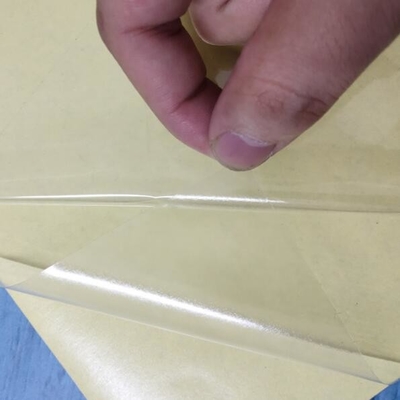 Chất dính dầu hai mặt chống nhiệt độ cao giấy đáy màu vàng PVC trong suốt phim dính hai mặt