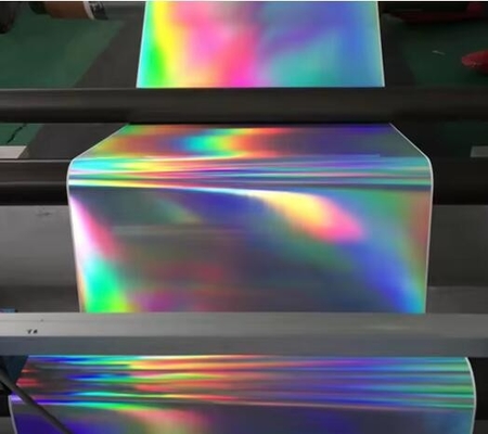 Metallized Rainbow Holographic Paper Board / Roll For UV Printing And Wrapping Paper Box (Bảng giấy holographic cầu vồng kim loại hóa)