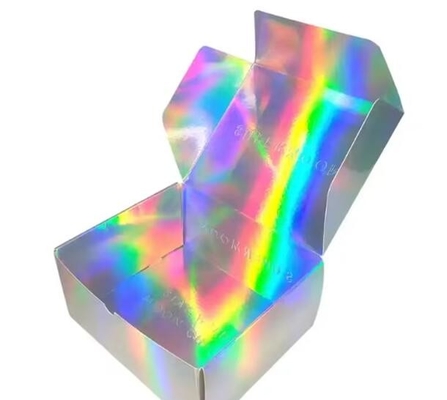 Metallized Rainbow Holographic Paper Board / Roll For UV Printing And Wrapping Paper Box (Bảng giấy holographic cầu vồng kim loại hóa)