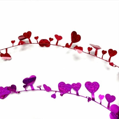 Tình yêu dải màu kéo hoa trang trí, Valentine ngày vòng hoa tình yêu dây vòng hoa