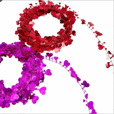 Tình yêu dải màu kéo hoa trang trí, Valentine ngày vòng hoa tình yêu dây vòng hoa