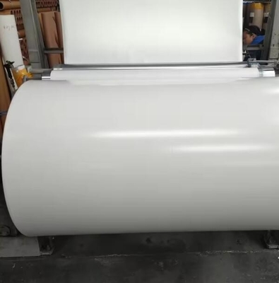 Màu trắng màu rắn giấy nhựa PU trắng cho mặt sau của gỗ dán và tấm MDF giấy trang trí cho đồ nội thất