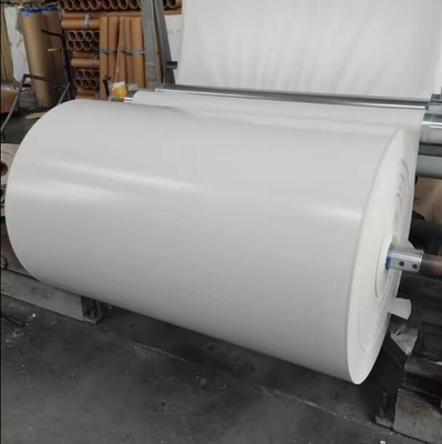 Màu trắng màu rắn giấy nhựa PU trắng cho mặt sau của gỗ dán và tấm MDF giấy trang trí cho đồ nội thất