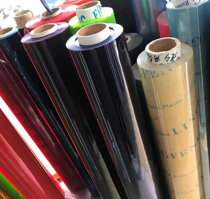 Đồ bán buôn PVC màu sắc phim nhựa trong suốt phim mềm phim PVC phim cuộn trong suốt