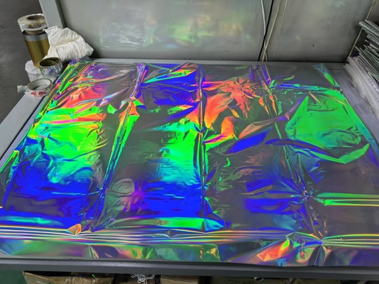 18um Holographic Bopp Color Glitter Film, pilar ánh sáng ngang BOPP film cho bao bì thuốc