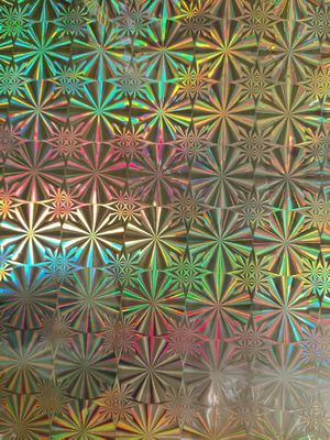 12mic PET / 17mic bopp lớp phủ nguyên liệu kim loại hóa holographic được sử dụng cho in UV