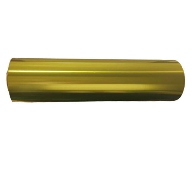Phim nhôm vàng polyester bóng, phim vàng PET cho nghệ thuật và giấy mạ