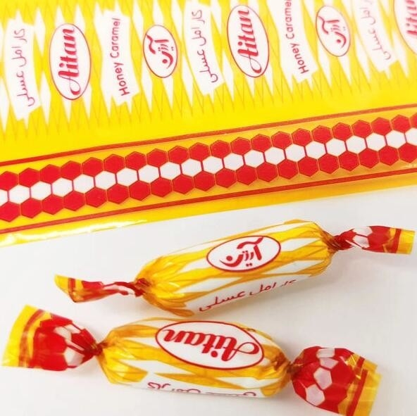 In Transparent Candy Wrapping PVC Twist Film With Rainbow Iridescent Colors Cho bao bì đồ kẹo