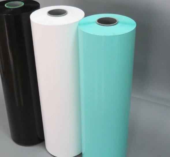 Bộ phim bọc nhựa PE màu đen trắng xanh lá cây cho máy bọc vòng và vuông nông nghiệp