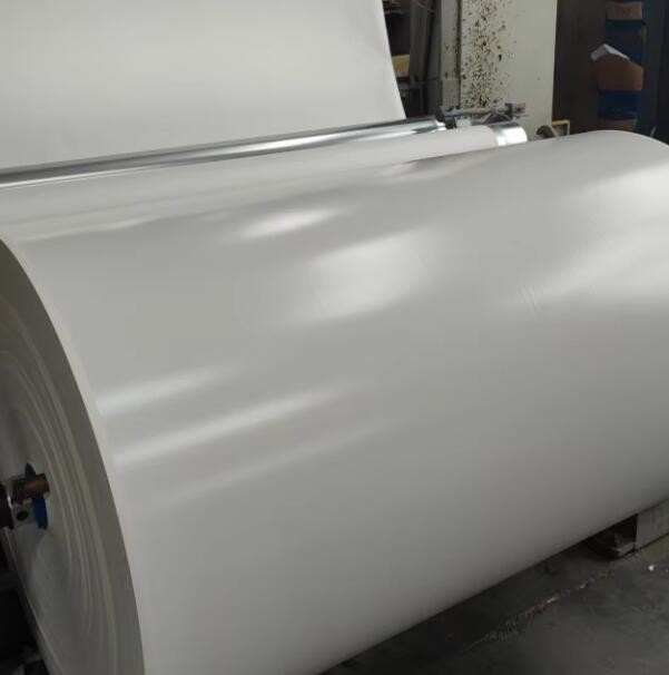 Màu trắng màu rắn giấy nhựa PU trắng cho mặt sau của gỗ dán và tấm MDF giấy trang trí cho đồ nội thất